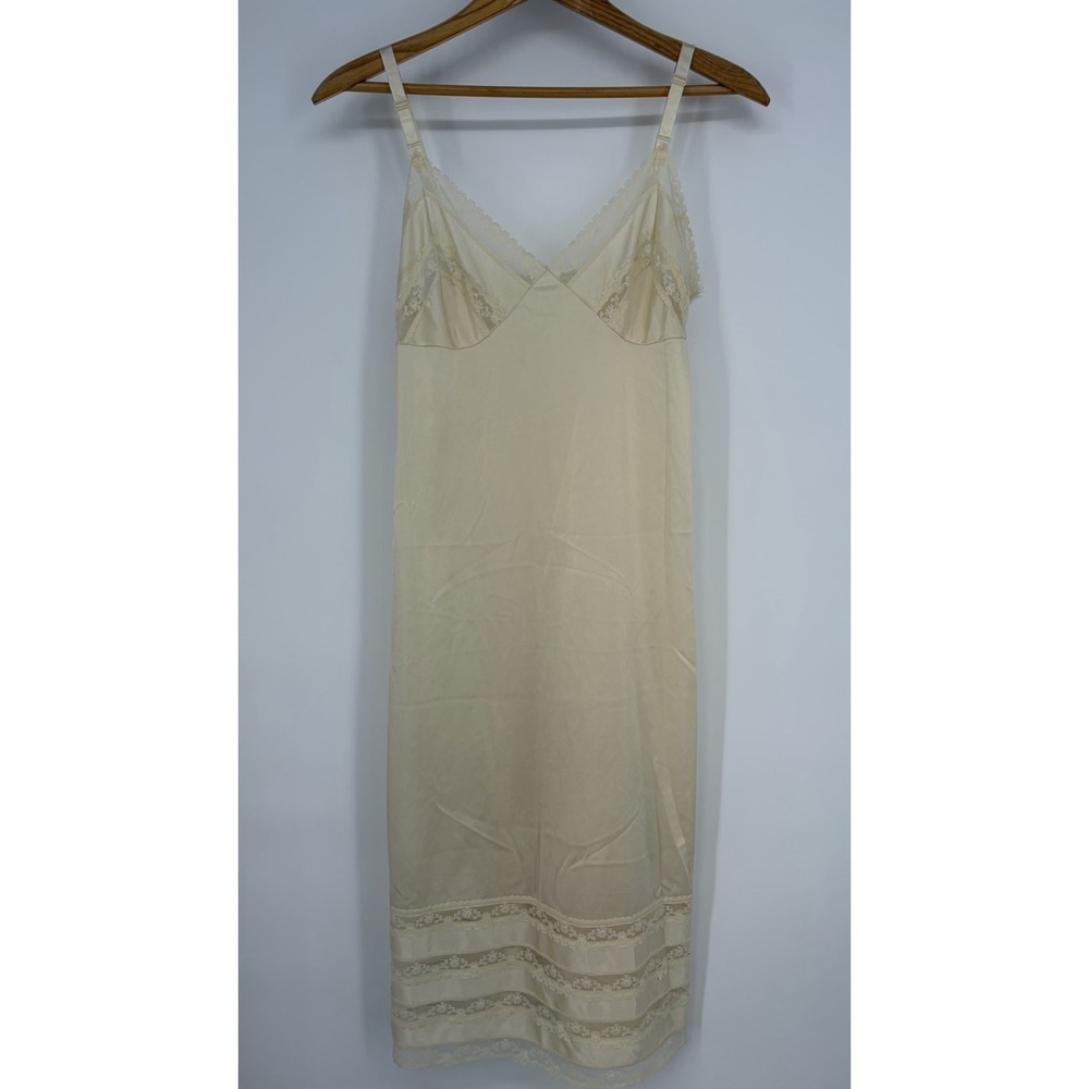 Vtg Movie Star Ivory Slip Dress 32 Midi Lingerie Timeless Feminine Intimates